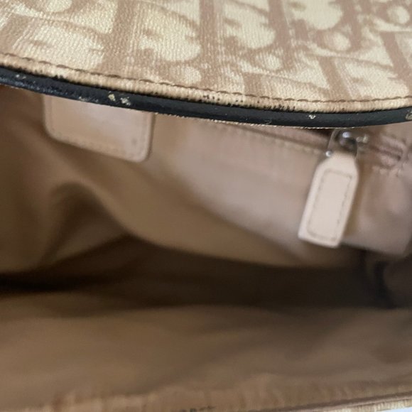 Christian Dior Trotter Romantic Hand Bag PVC Leather Beige Auth - Picture 11 of 11
